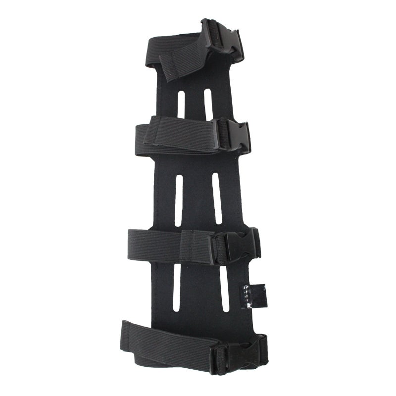 SAS 11.5" Black Extra Long Archery Armguard with 4-Strap Buckles - Image 2